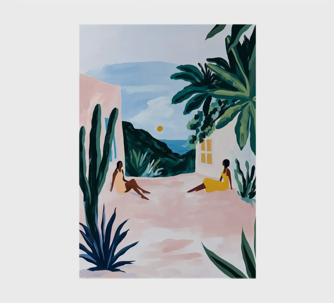 Sunset Courtyard notebook by BALIKA HOMES ART