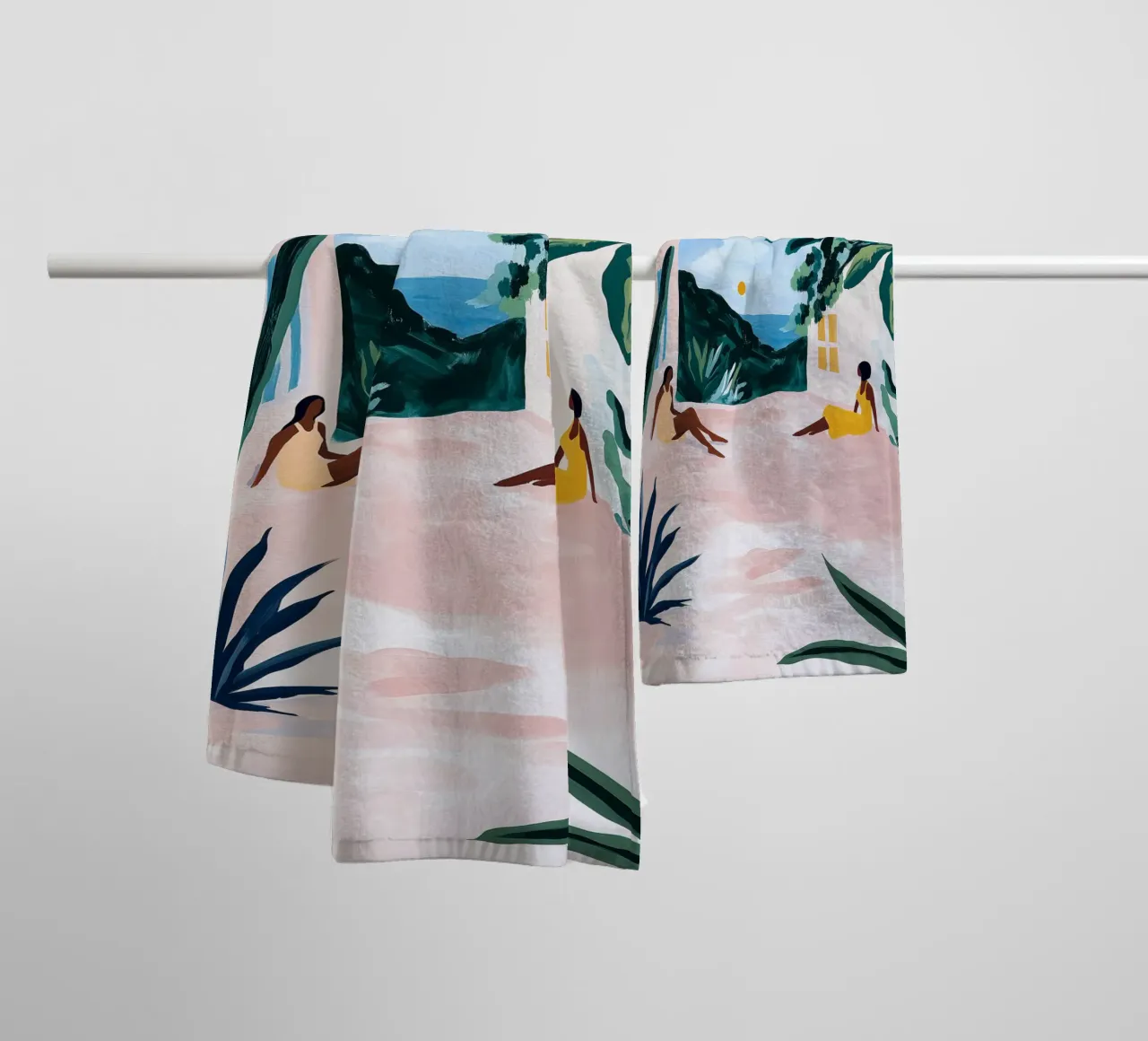 Sunset Courtyard asciugamano da bagno da BALIKA HOMES ART