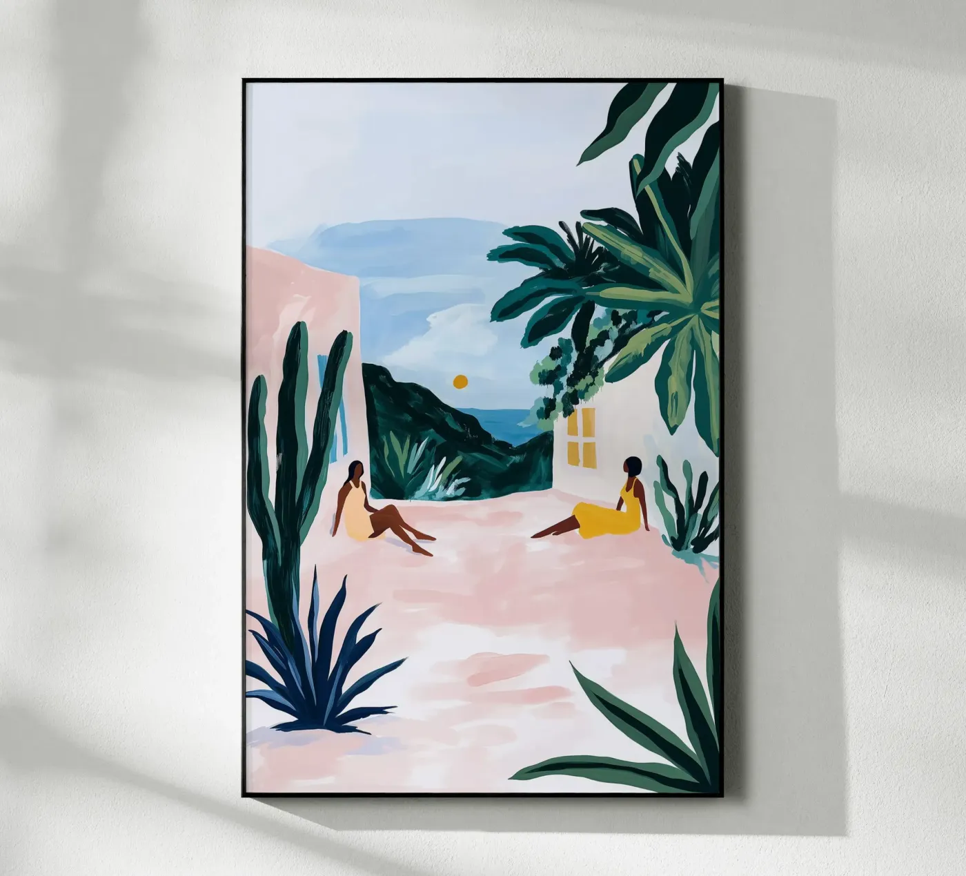 Sunset Courtyard acryl van BALIKA HOMES ART