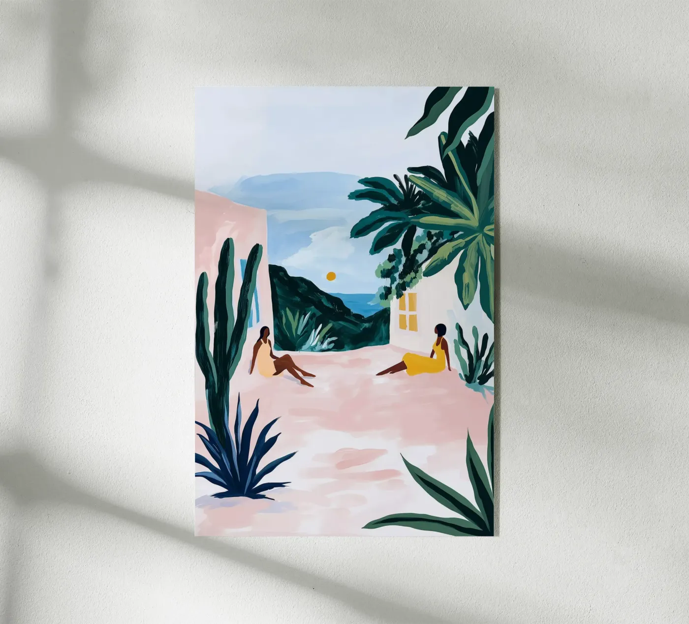 Sunset Courtyard acryl van BALIKA HOMES ART