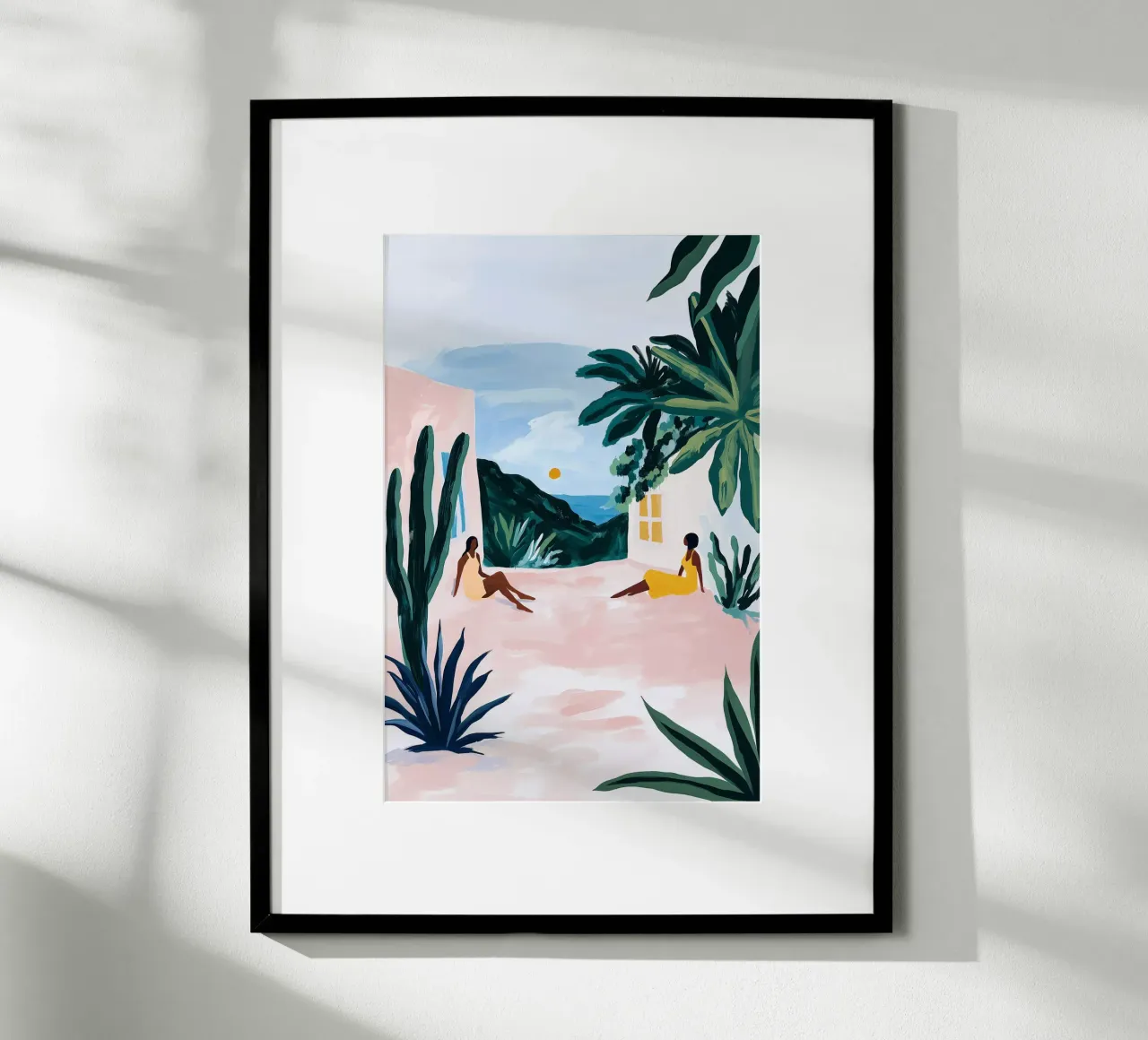 Sunset Courtyard carta hahnemühle da BALIKA HOMES ART