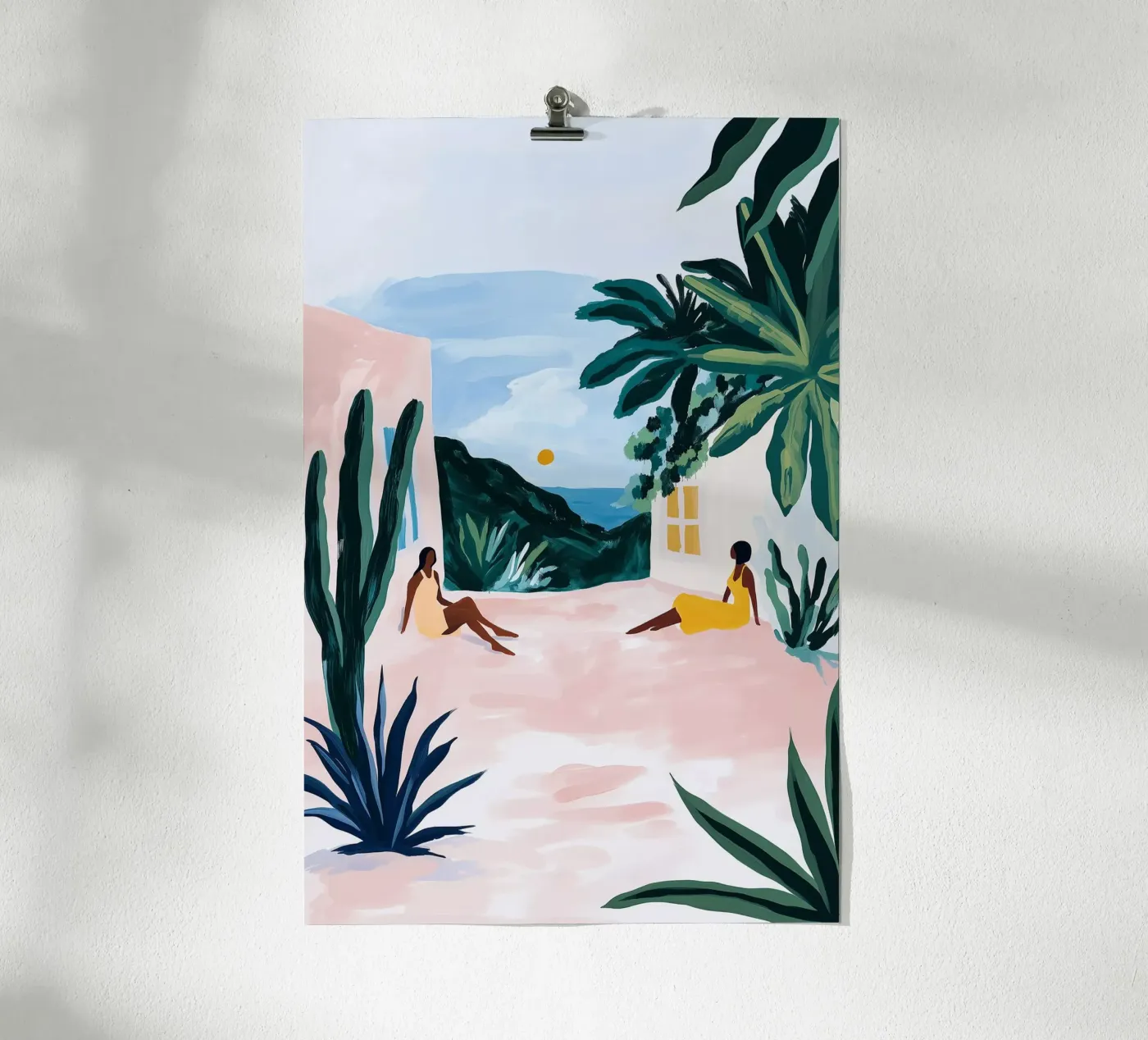 Sunset Courtyard poster da BALIKA HOMES ART