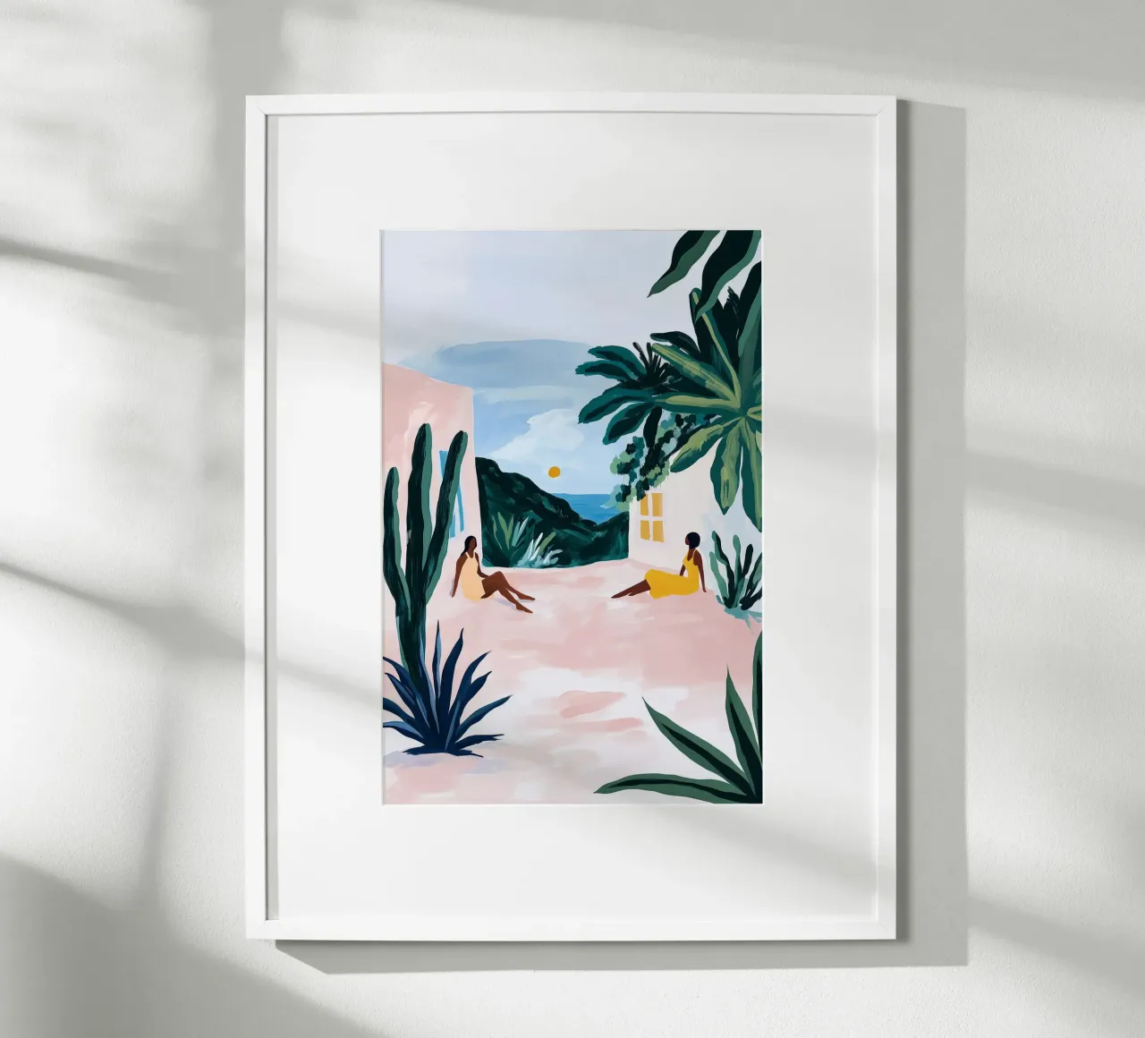 Sunset Courtyard carta hahnemühle da BALIKA HOMES ART