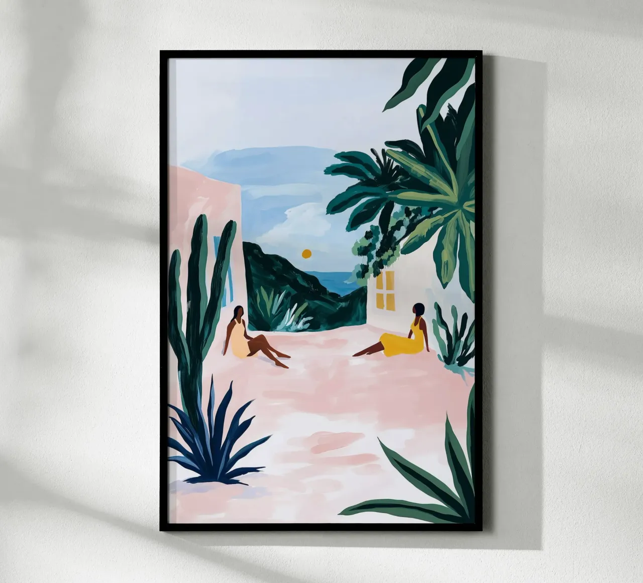 Sunset Courtyard carta hahnemühle da BALIKA HOMES ART