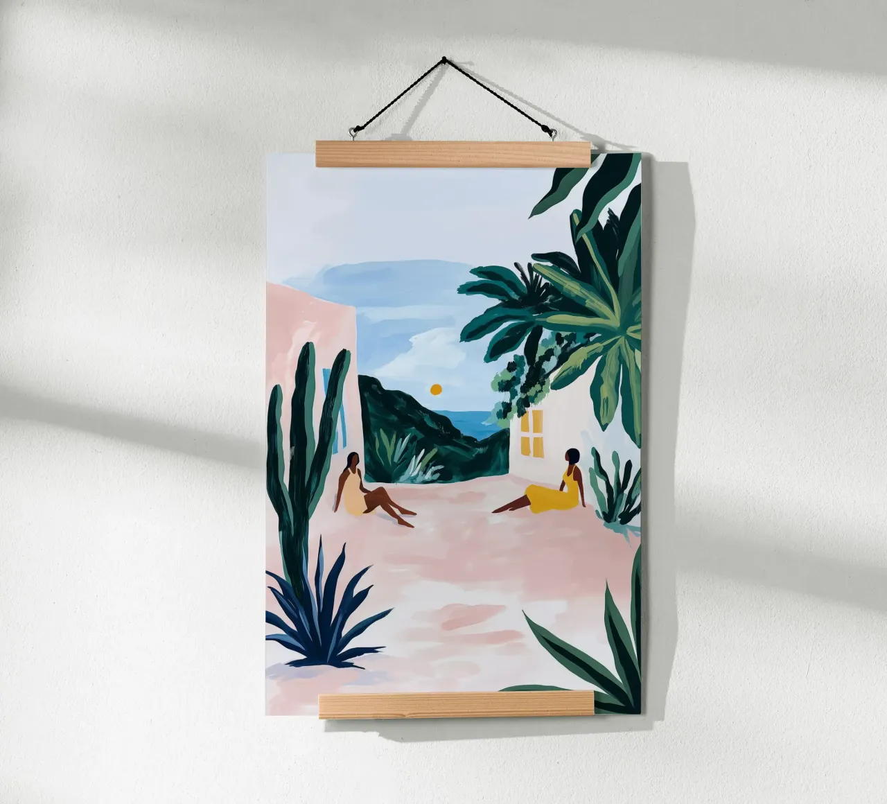 Sunset Courtyard poster da BALIKA HOMES ART