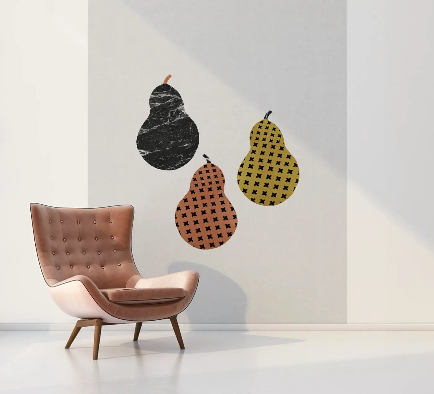 Scandi Pears carta da parati fotografica da Orara Studio