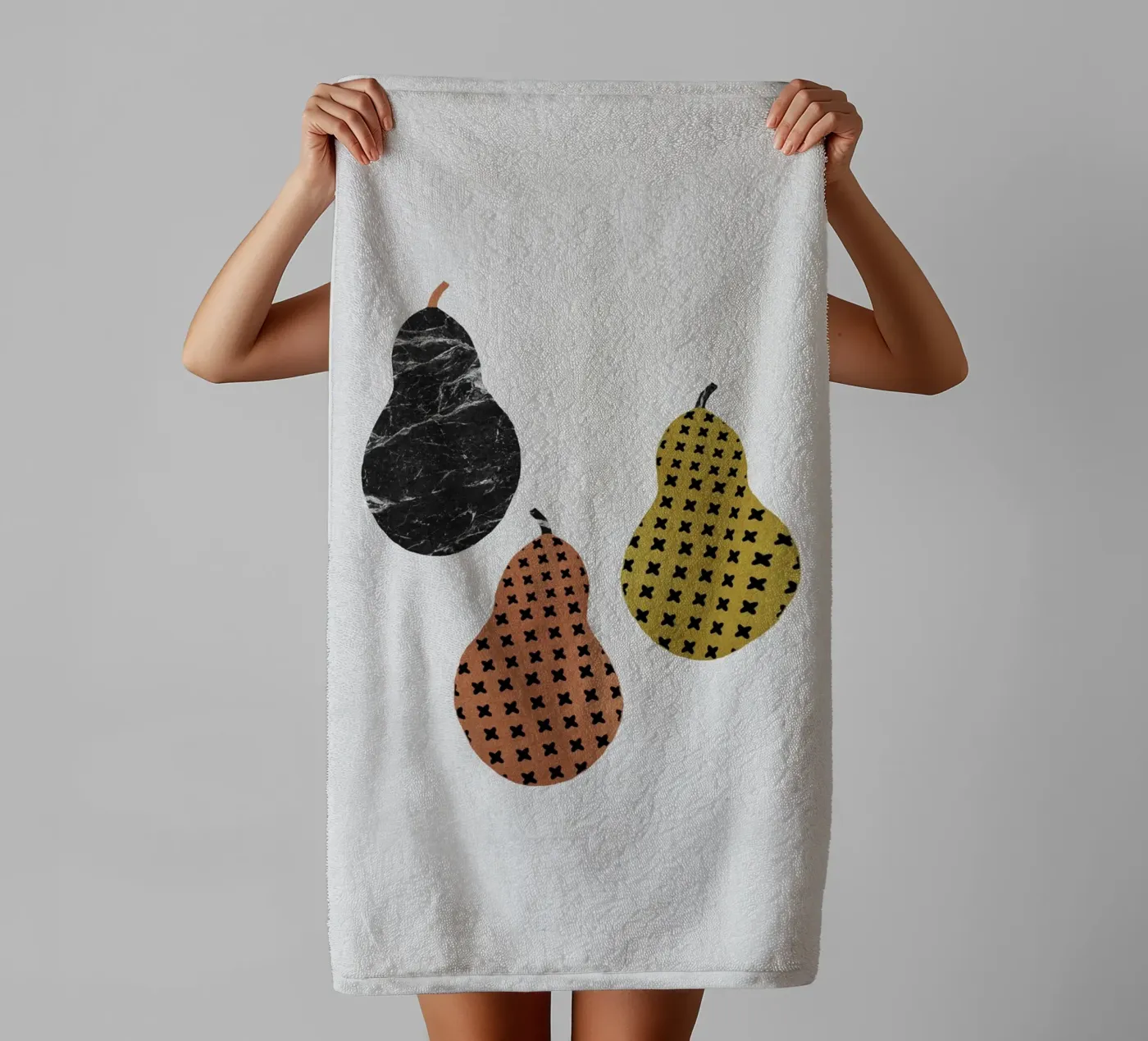 Scandi Pears towel by Orara Studio