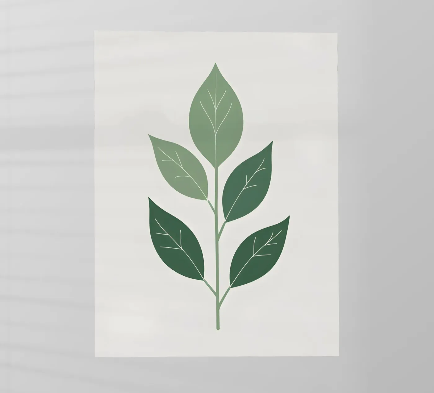 single leaf shape pellicola backlit da botanical shop