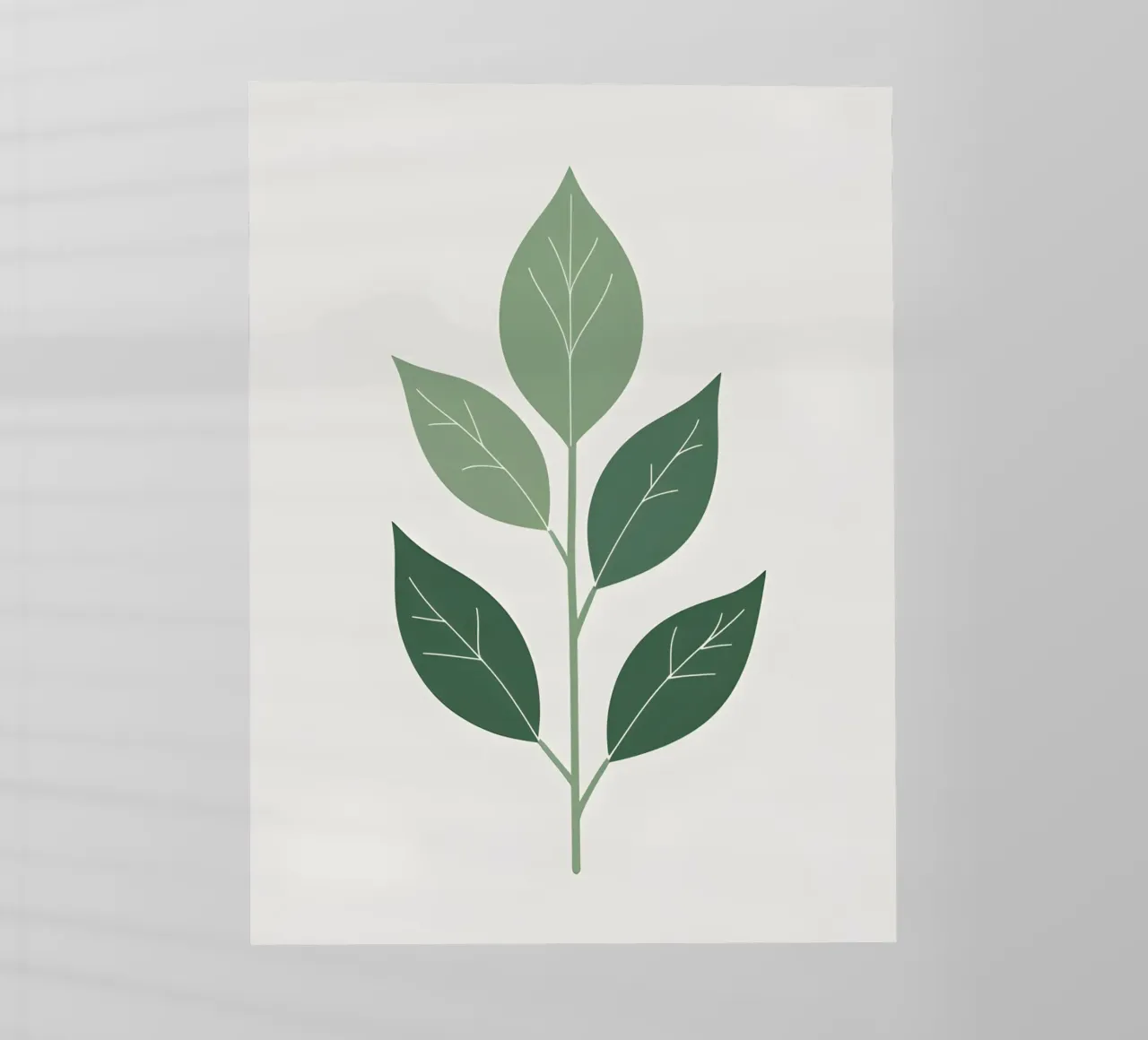 forma di foglia singola pellicola backlit da botanical shop