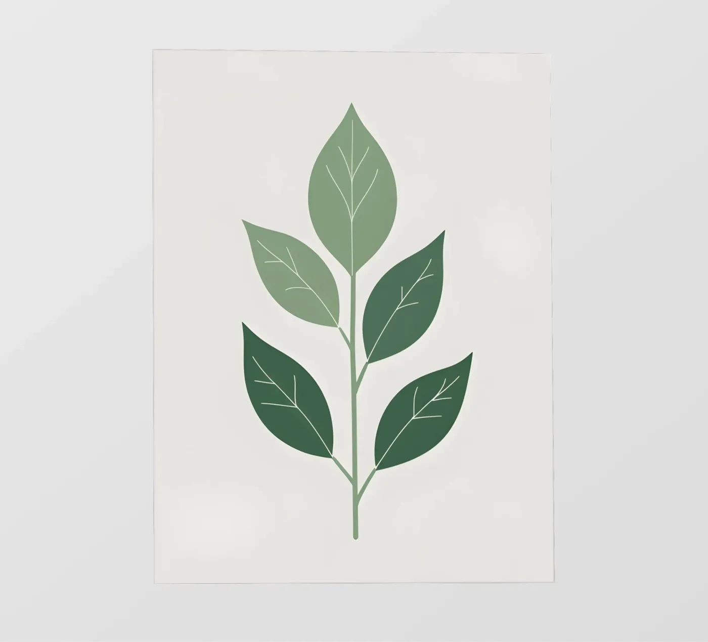 single leaf shape pellicola backlit da botanical shop