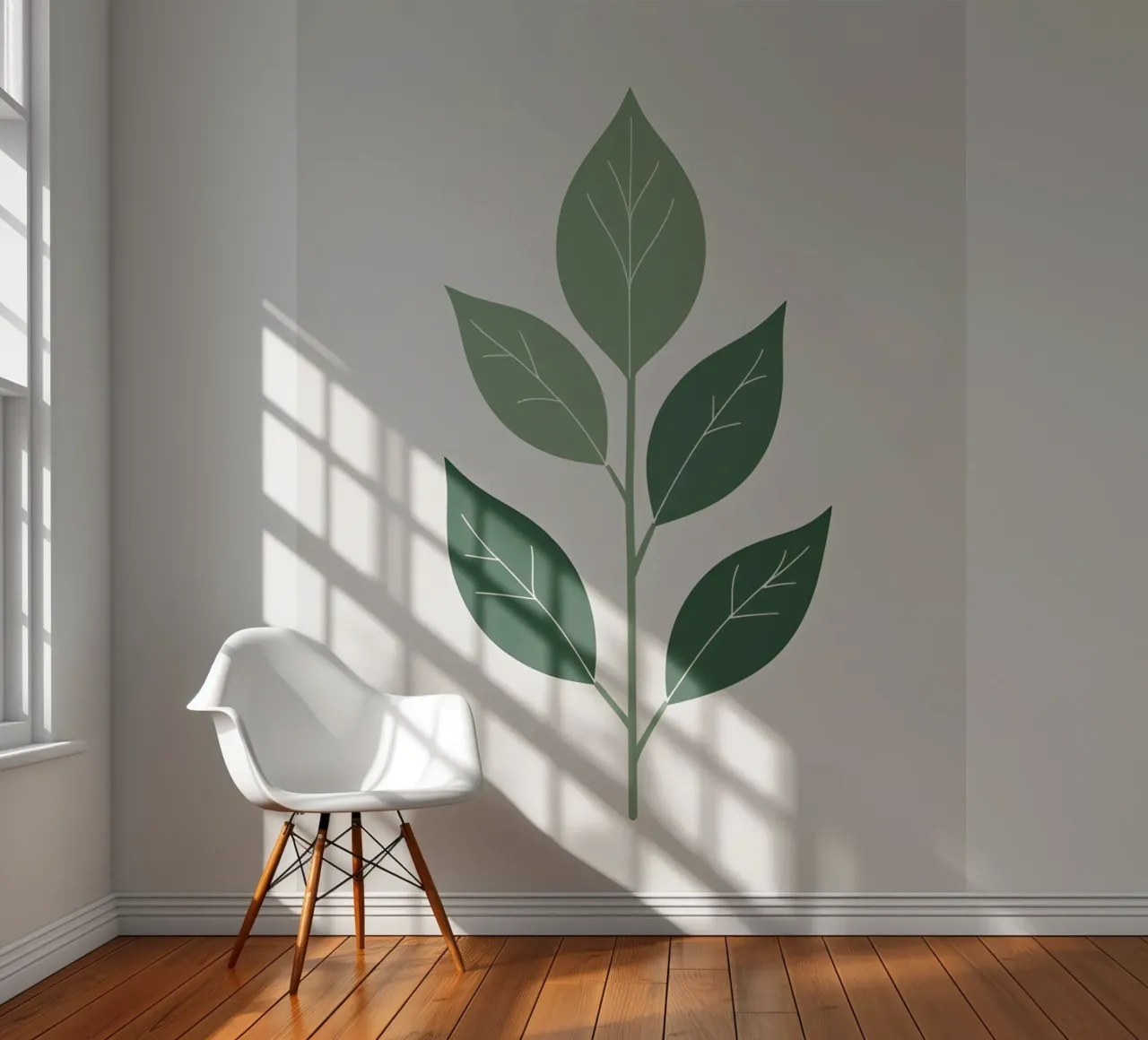 enkele bladvorm fotobehang van botanical shop