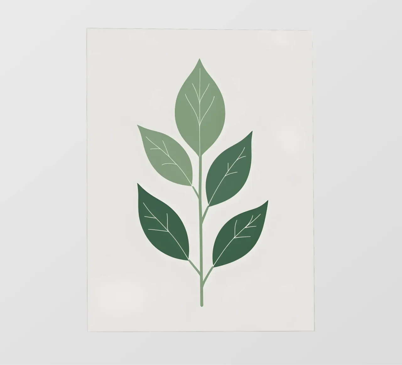 enkele bladvorm fotobehang van botanical shop