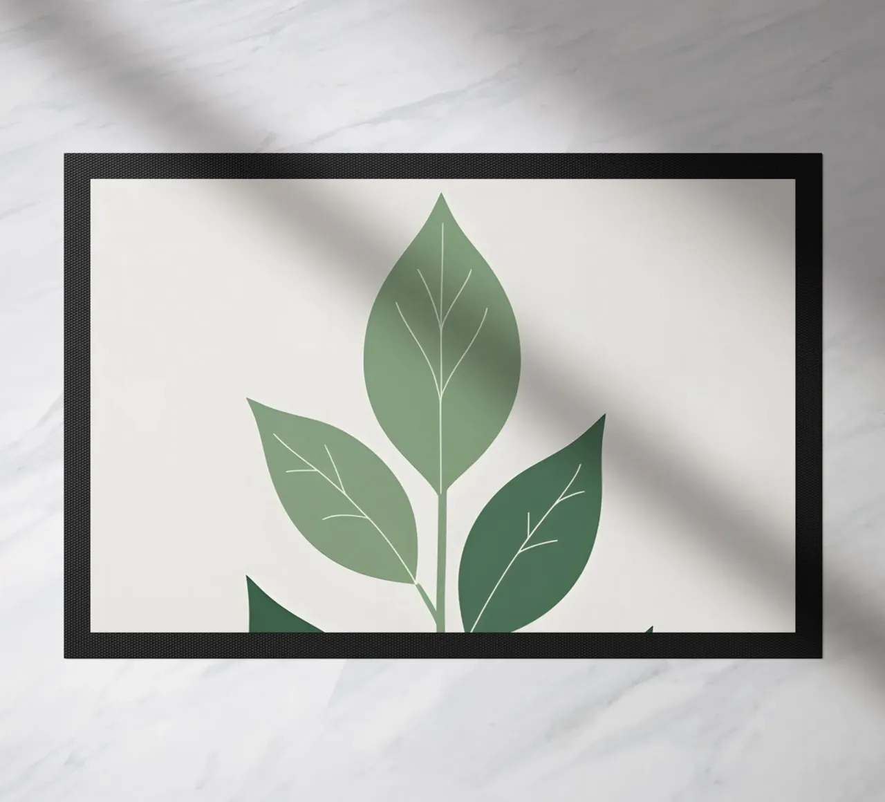 single leaf shape doormat by botanical shop