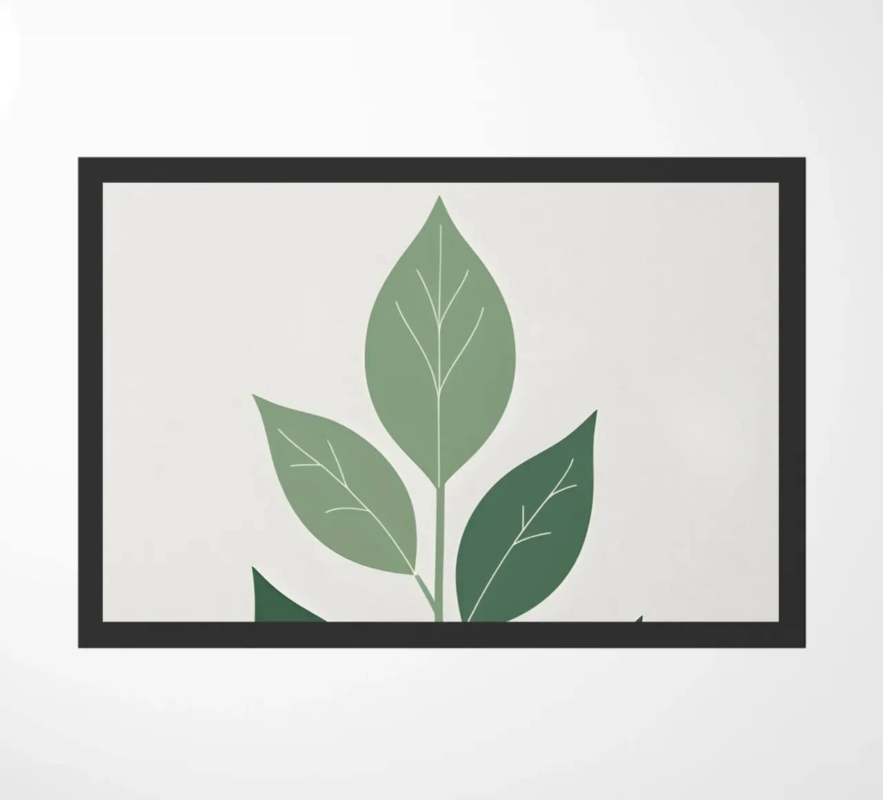 single leaf shape doormat by botanical shop