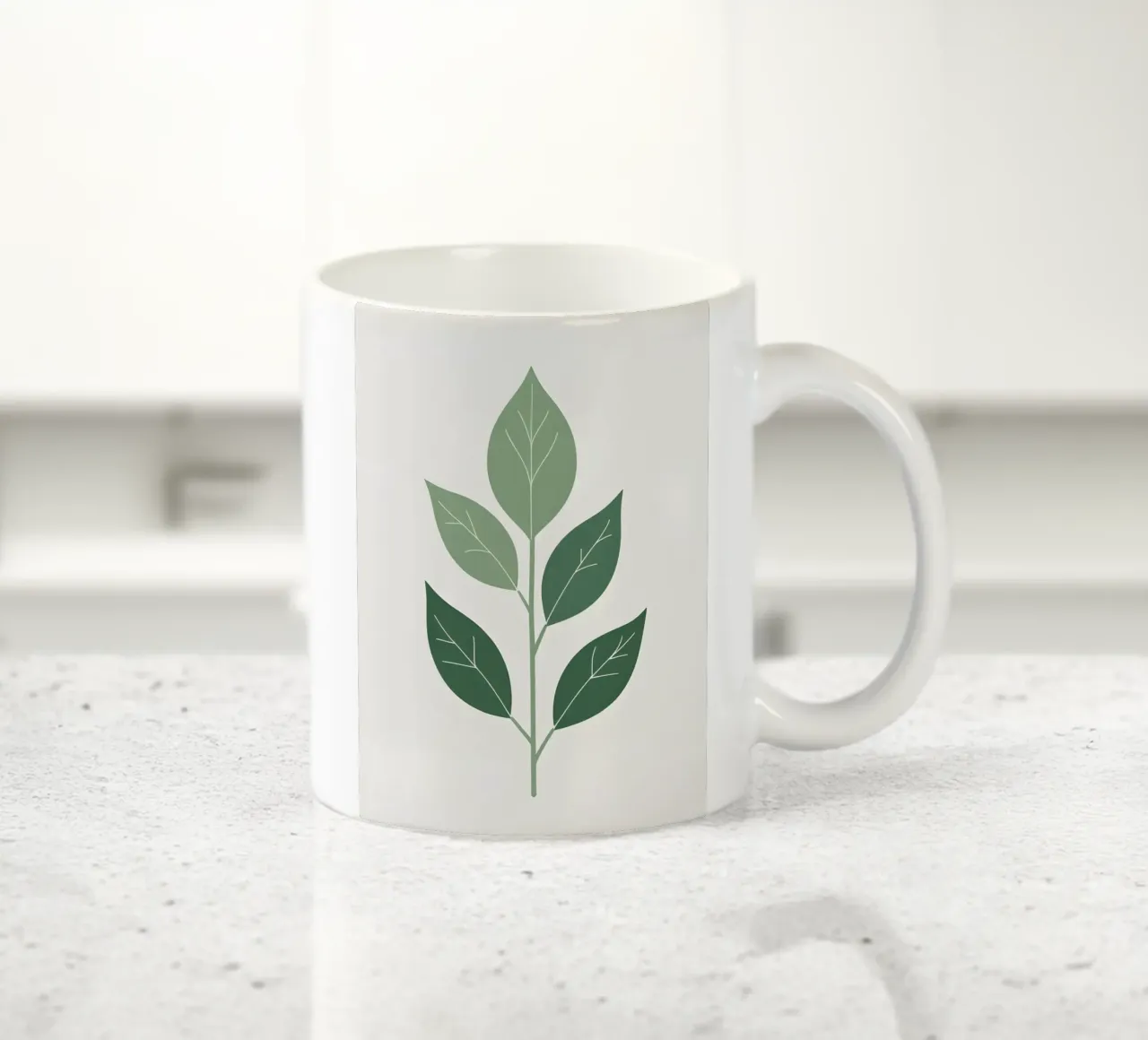 single leaf shape ceramic mug by botanical shop