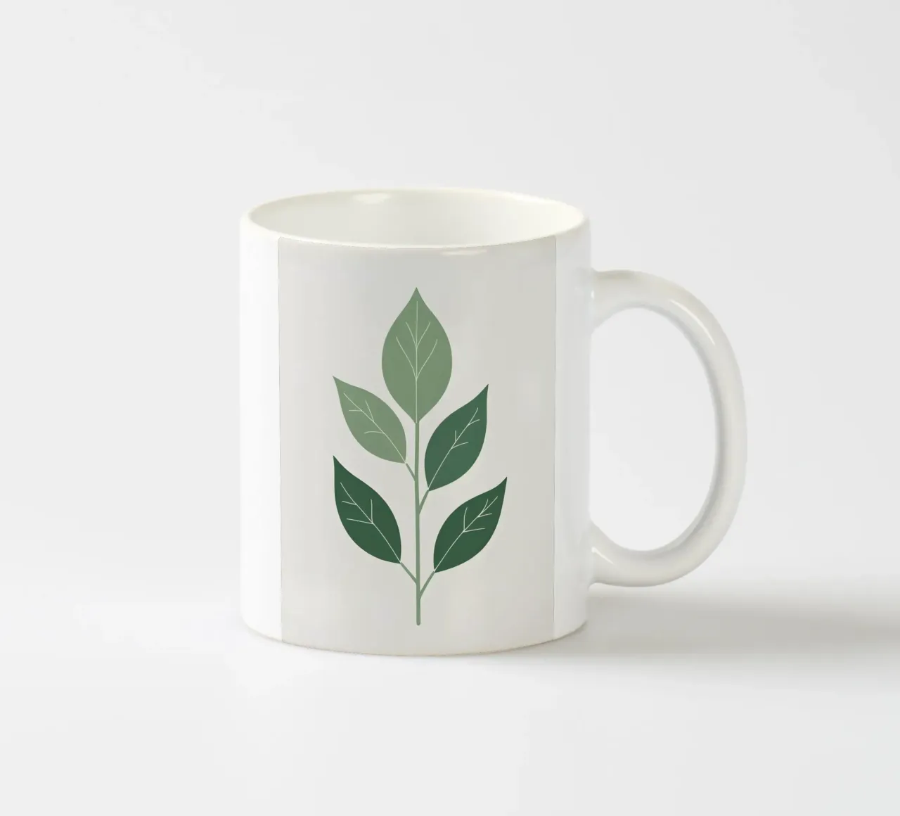 single leaf shape ceramic mug by botanical shop