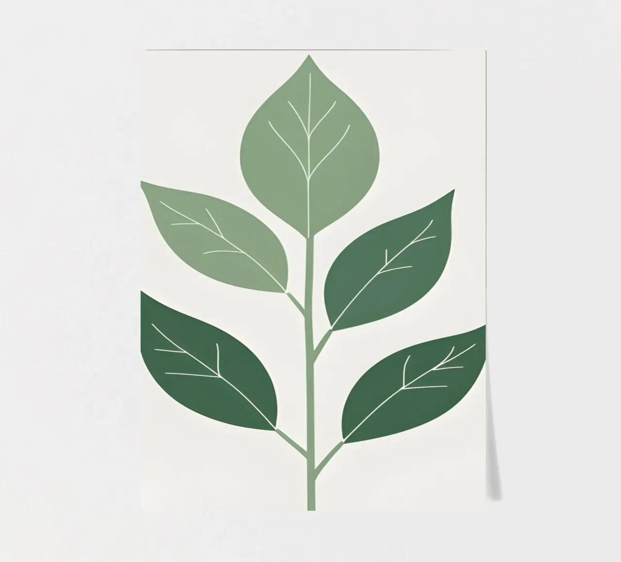 single leaf shape sticker sheet by botanical shop