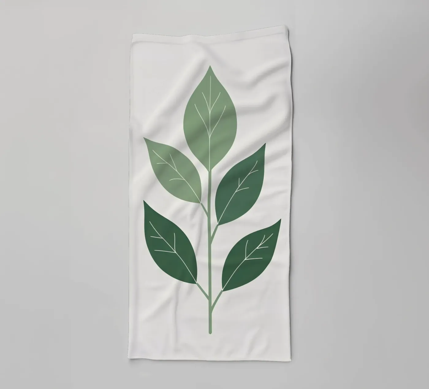 enkele bladvorm badhanddoek van botanical shop