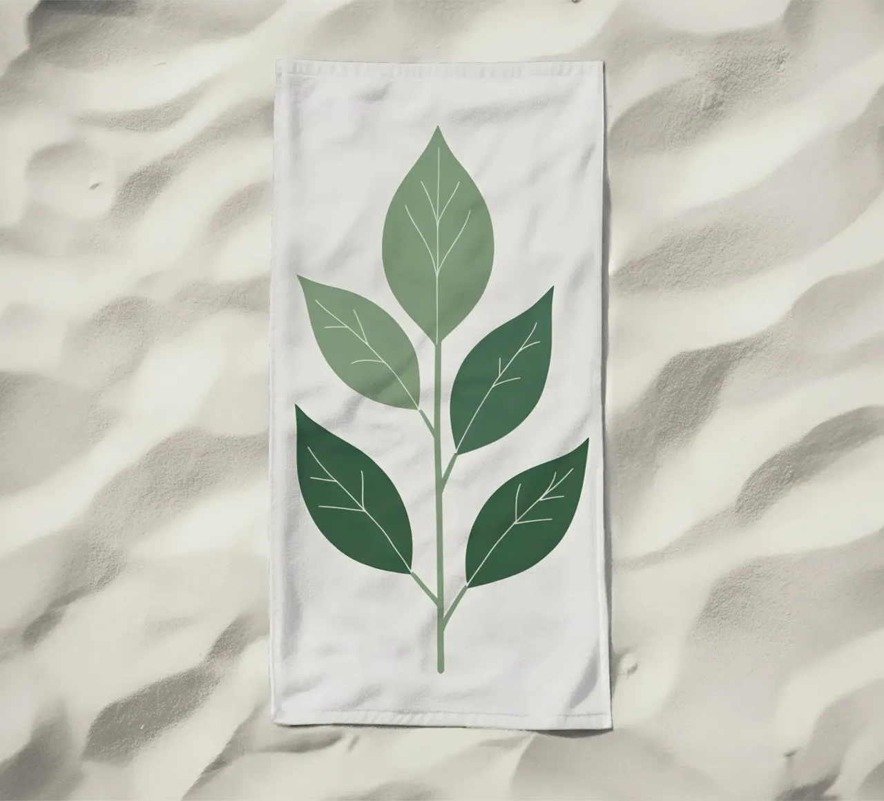 enkele bladvorm strandhanddoek van botanical shop