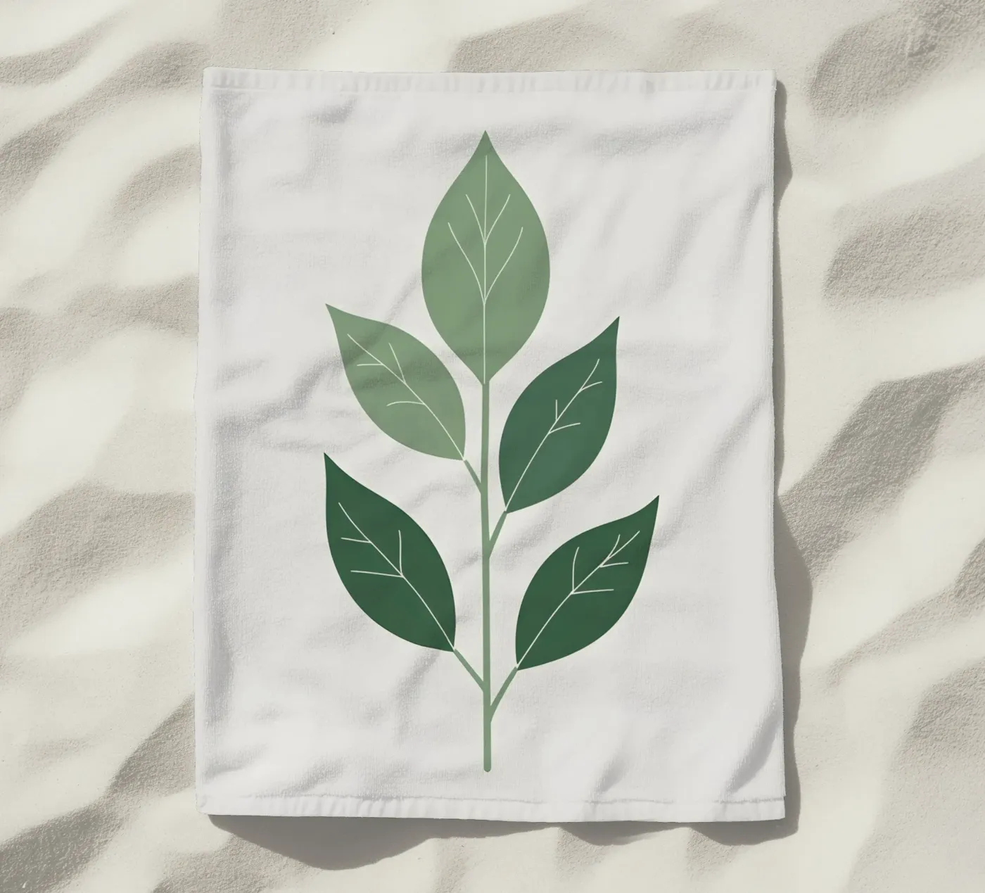 enkele bladvorm strandhanddoek van botanical shop