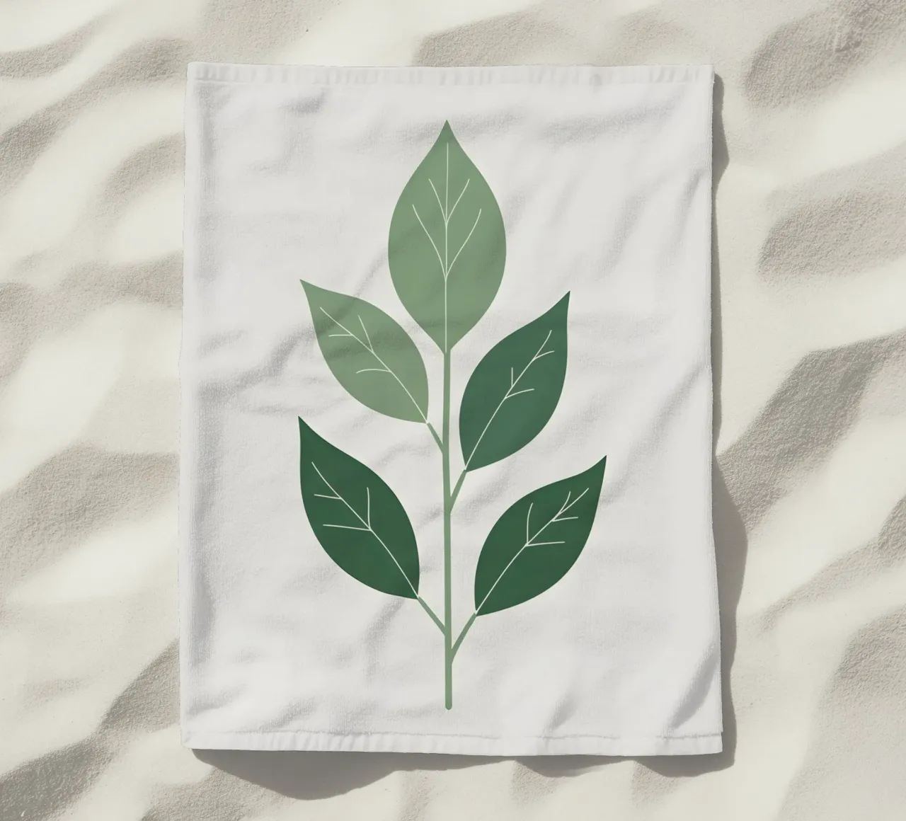 enkele bladvorm strandhanddoek van botanical shop