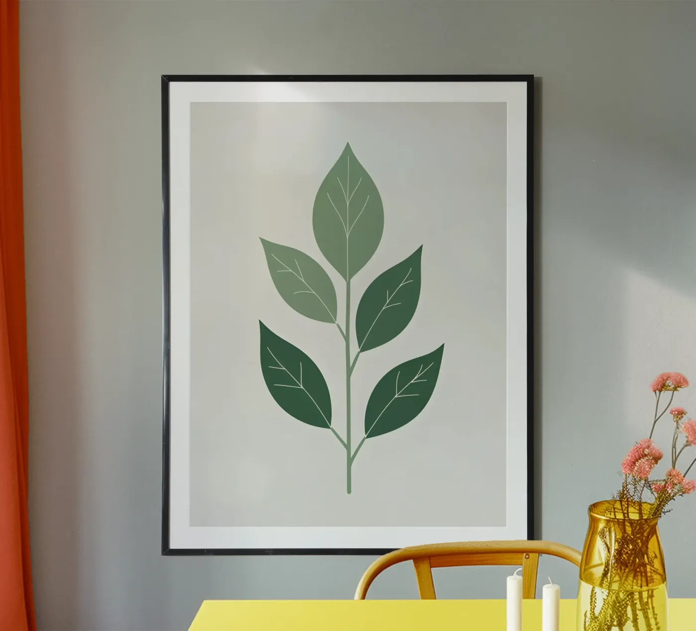 single leaf shape poster da botanical shop