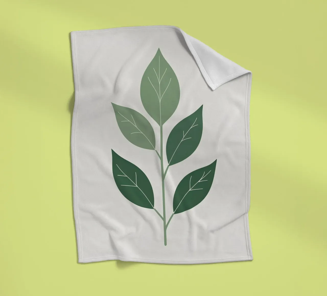 single leaf shape Fleecedecke von botanical shop