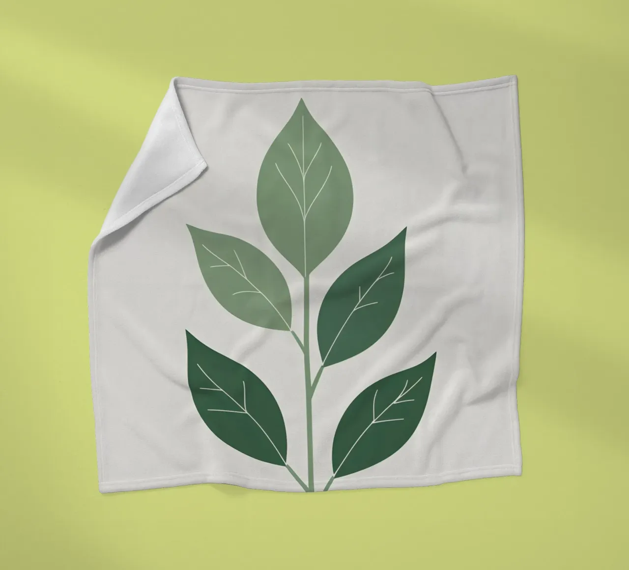 single leaf shape Fleecedecke von botanical shop