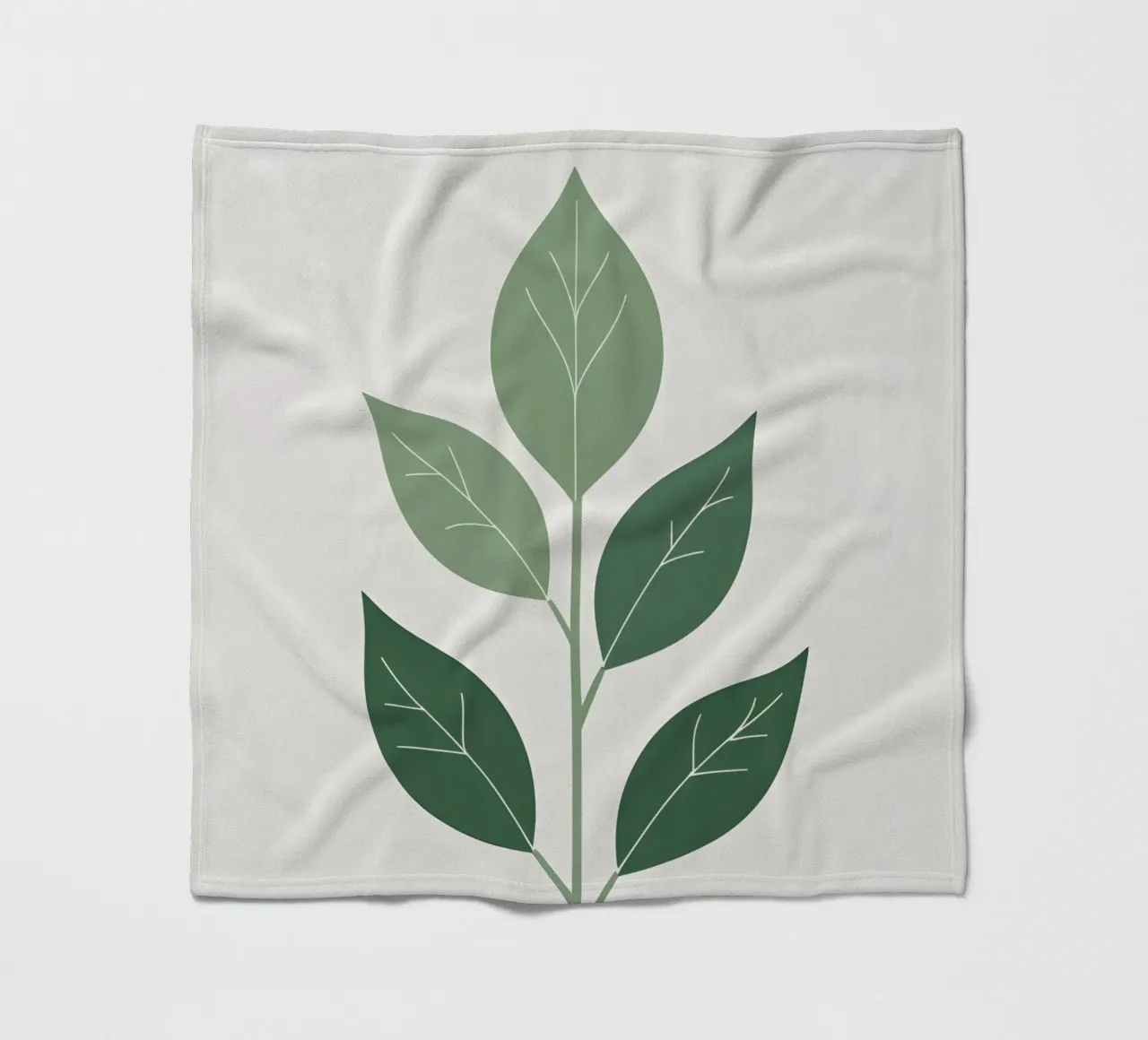 single leaf shape Fleecedecke von botanical shop