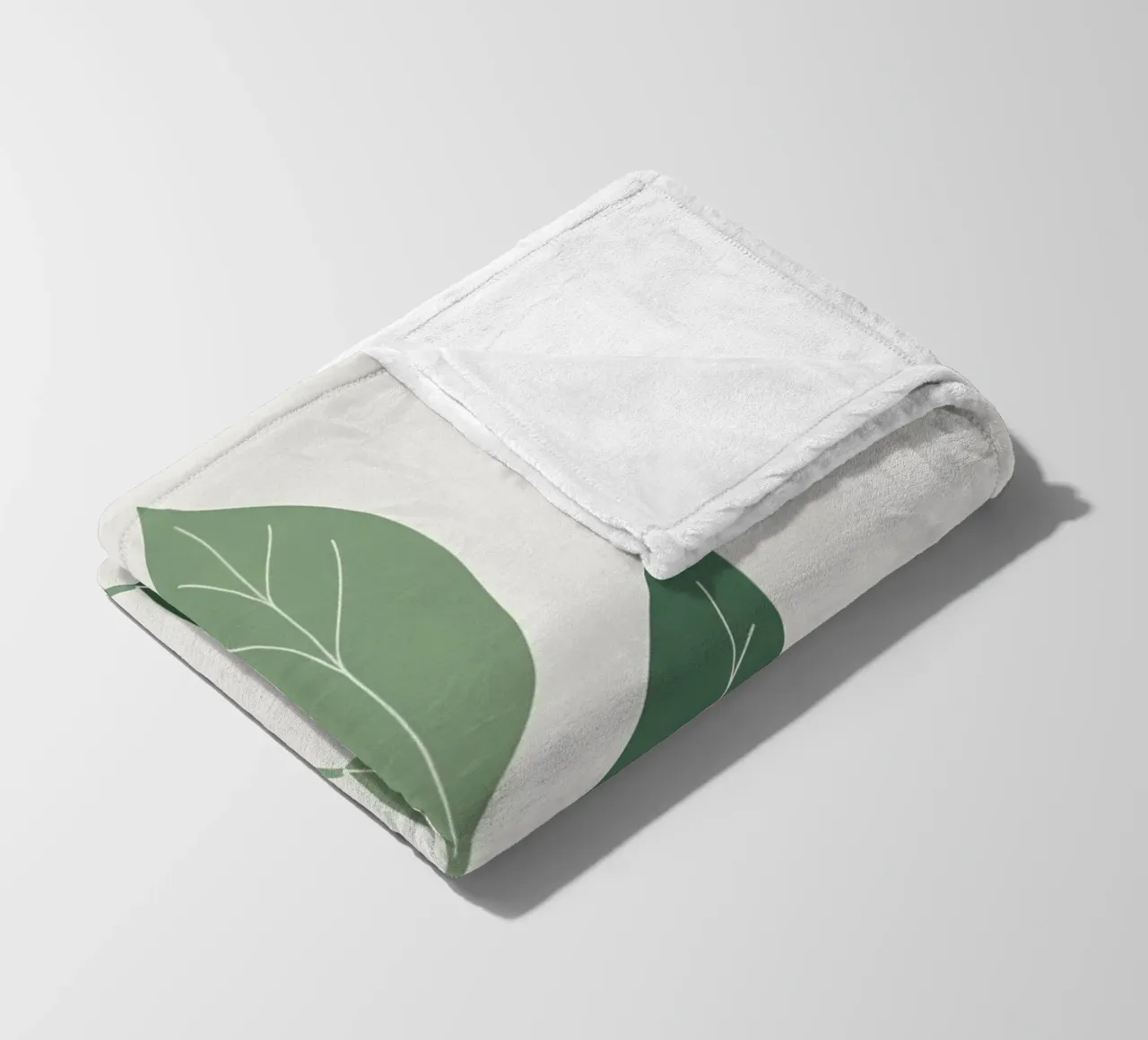 single leaf shape Fleecedecke von botanical shop