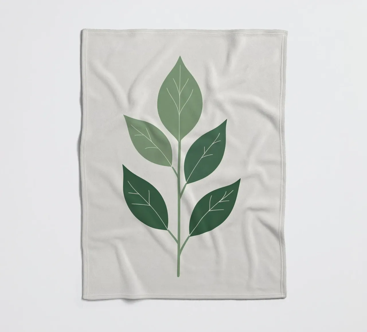 single leaf shape Fleecedecke von botanical shop