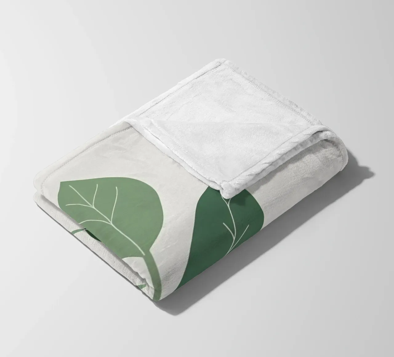 single leaf shape Fleecedecke von botanical shop