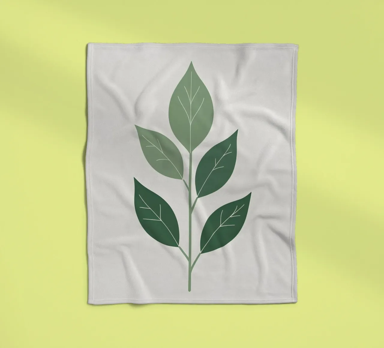 single leaf shape Fleecedecke von botanical shop