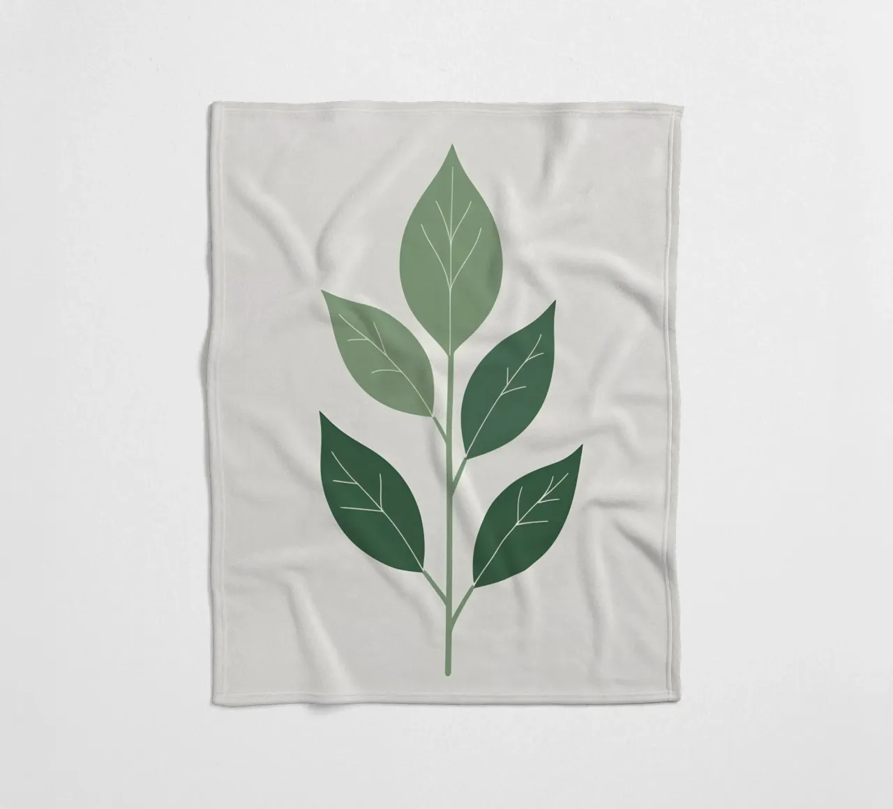 single leaf shape Fleecedecke von botanical shop