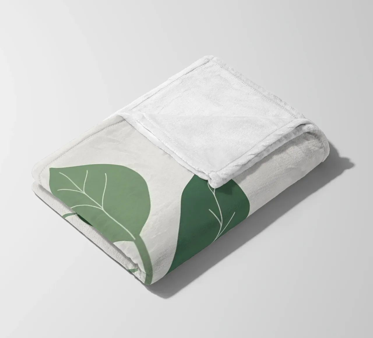 single leaf shape Fleecedecke von botanical shop
