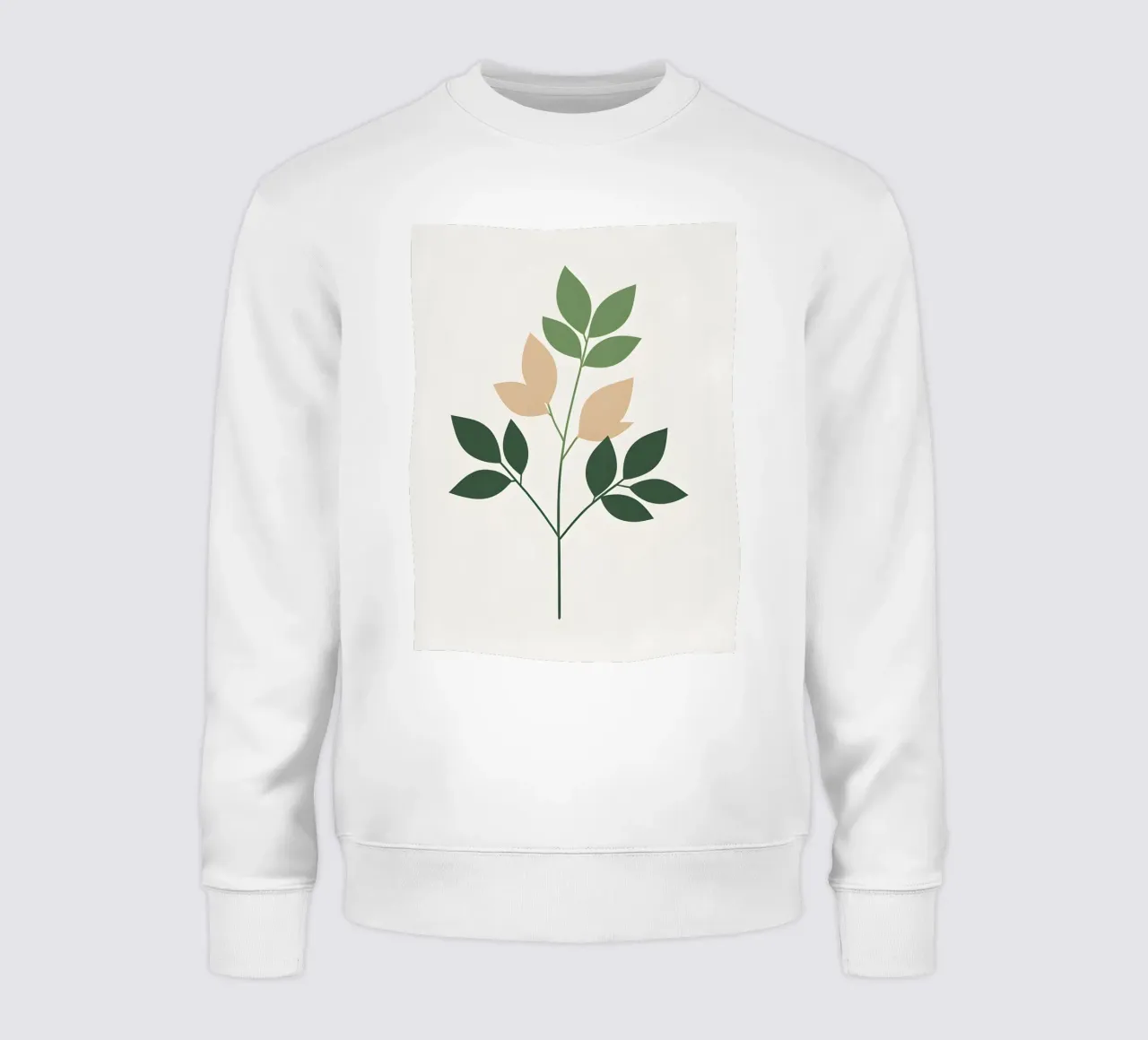 ramo semplice con foglia d'albero felpa da botanical shop