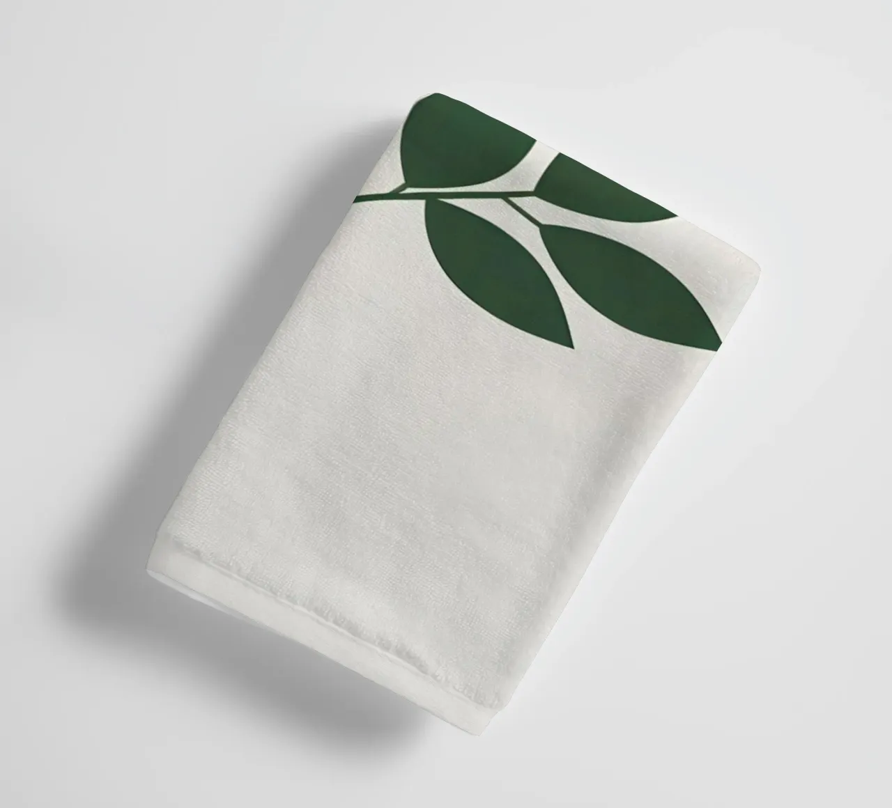 simple branch with tree leaf towel by botanical shop