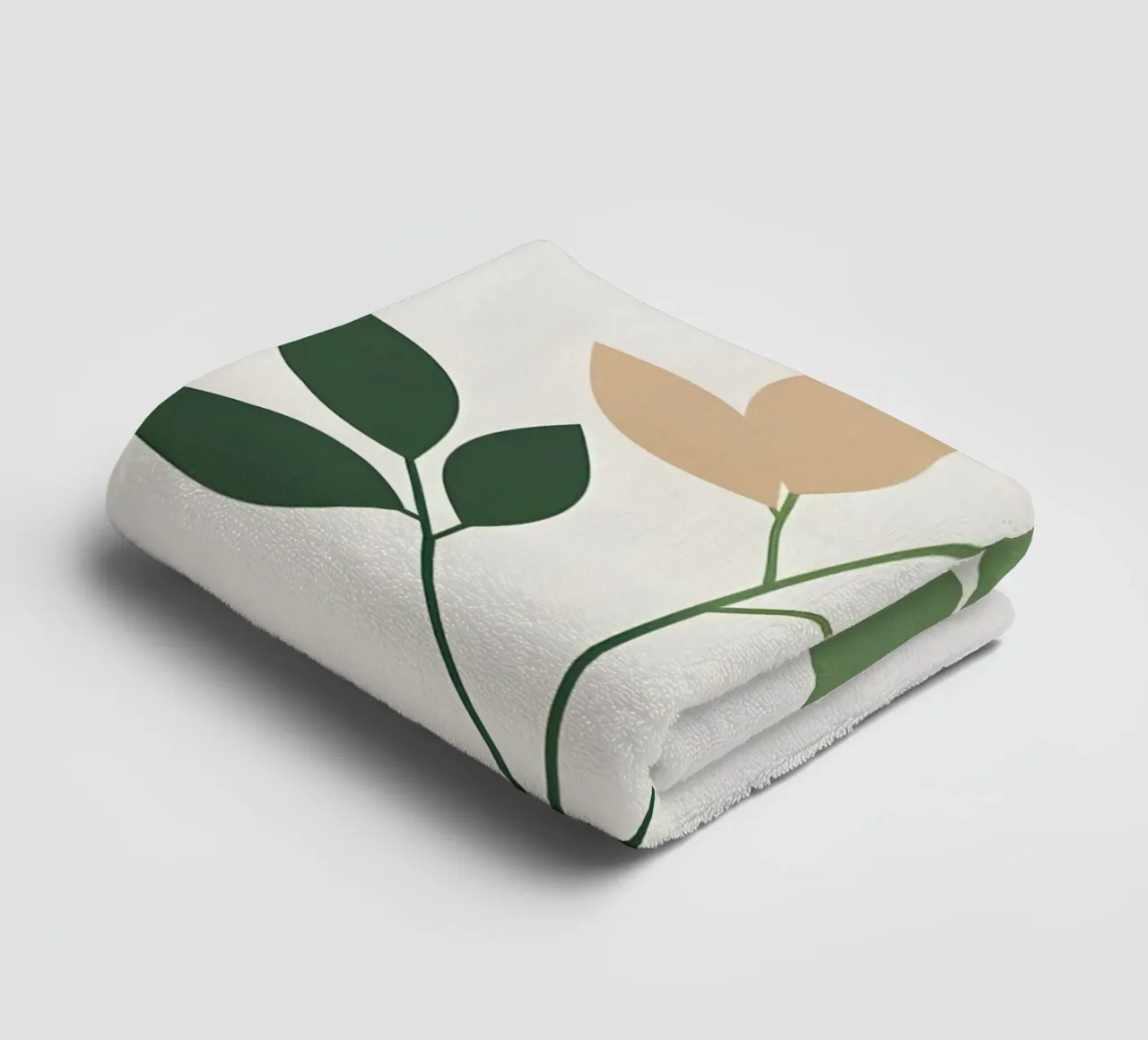 simple branch with tree leaf towel by botanical shop
