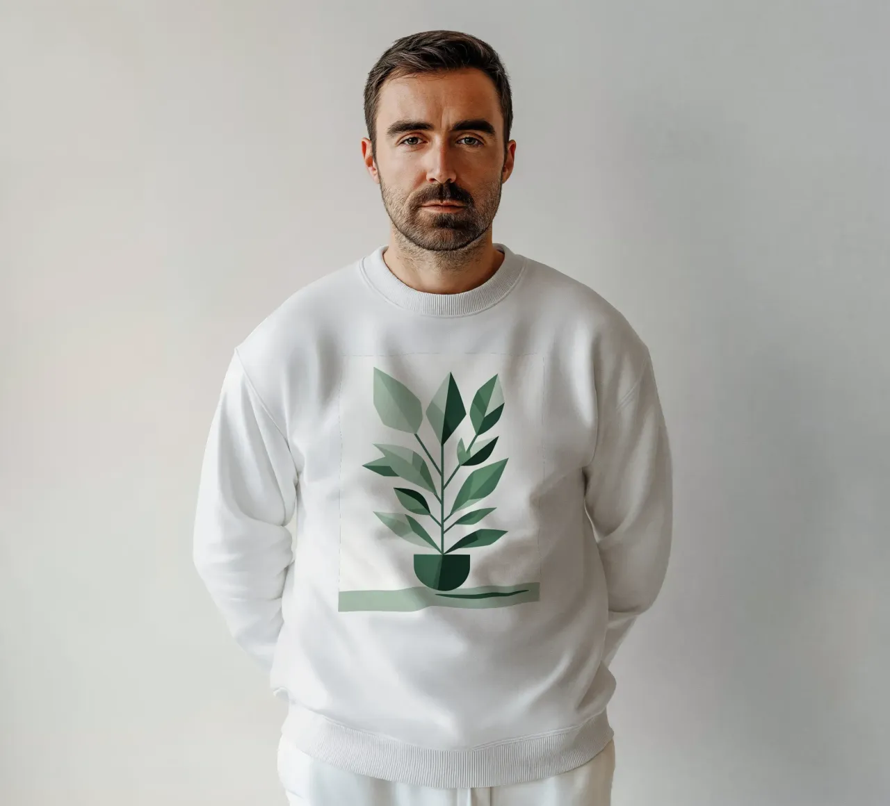 pianta geometrica felpa da botanical shop