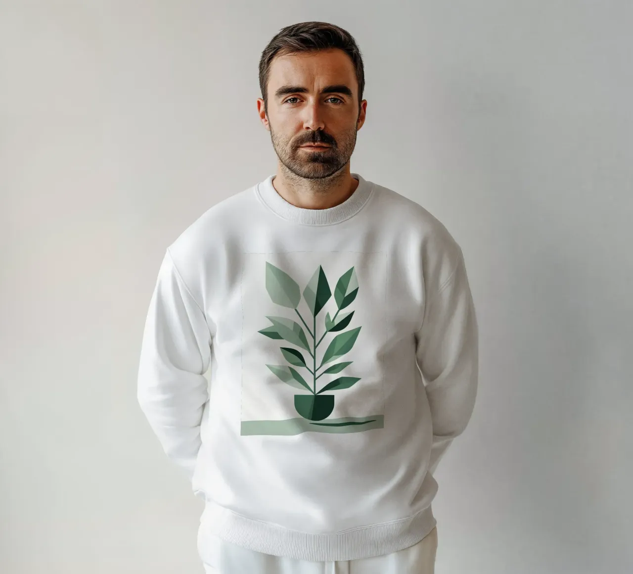 pianta geometrica felpa da botanical shop