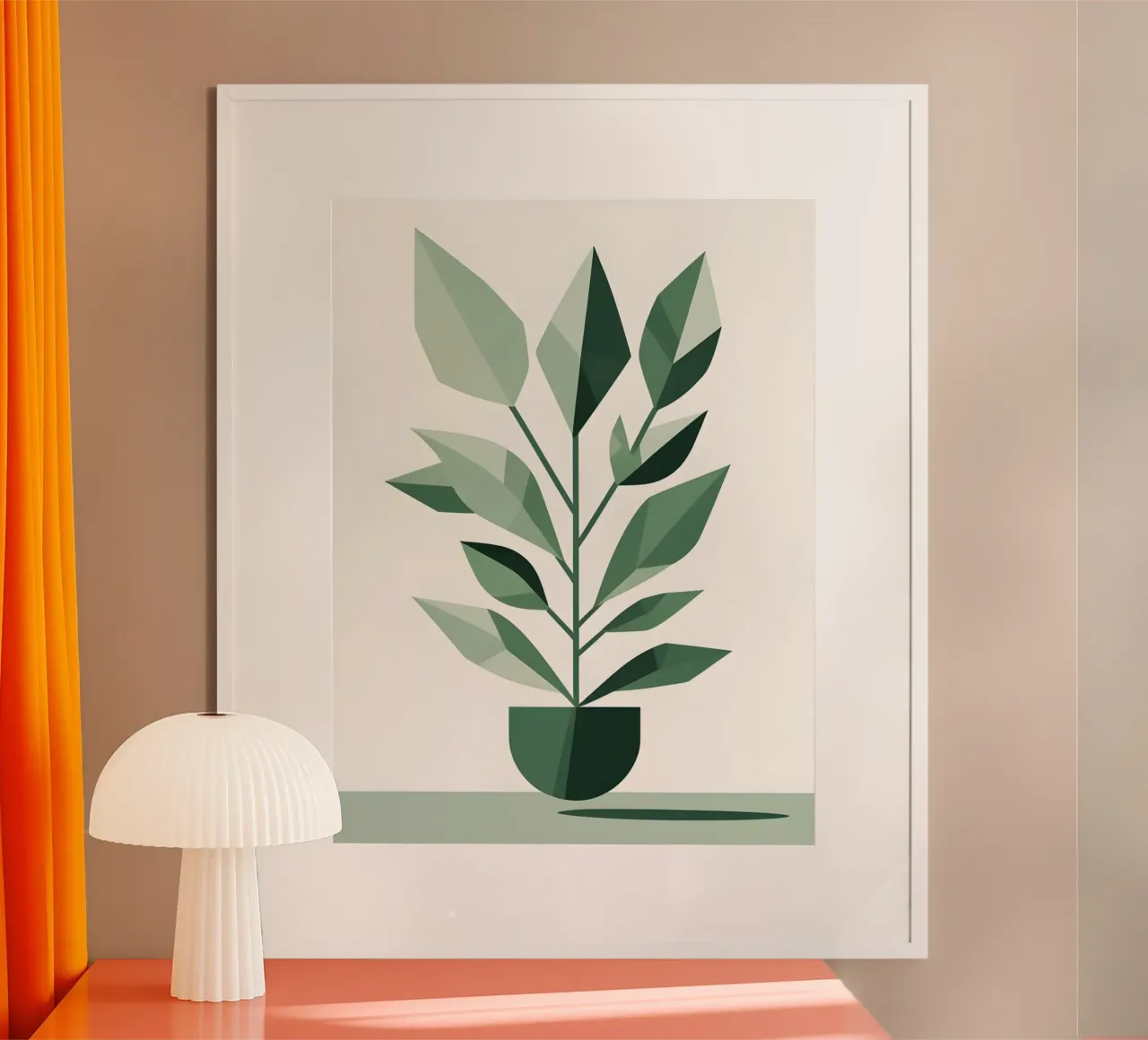 pianta geometrica poster da botanical shop