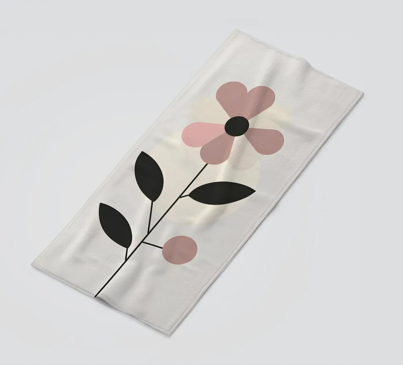 fiore e cerchio telo mare da botanical shop