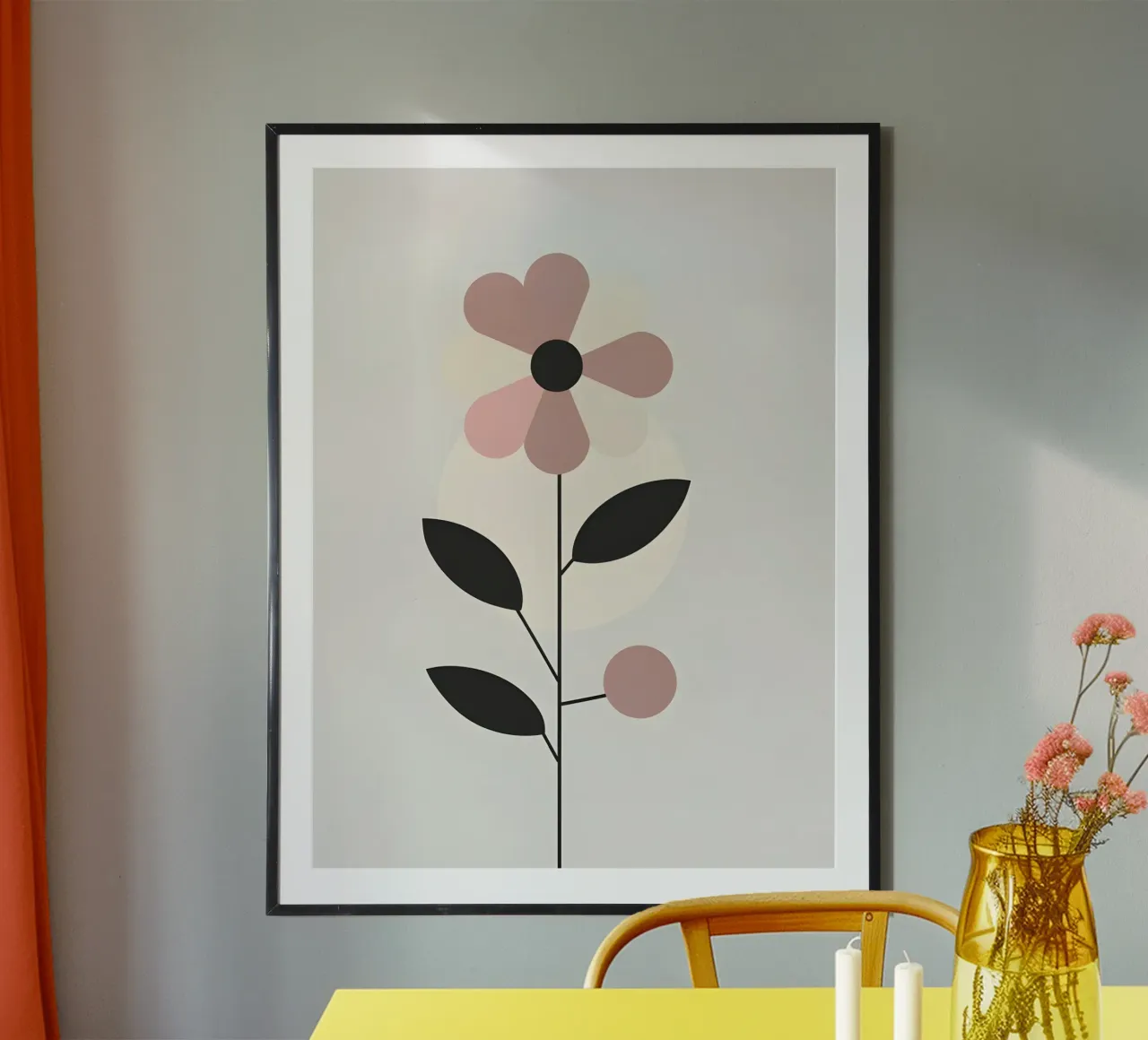 fiore e cerchio poster da botanical shop