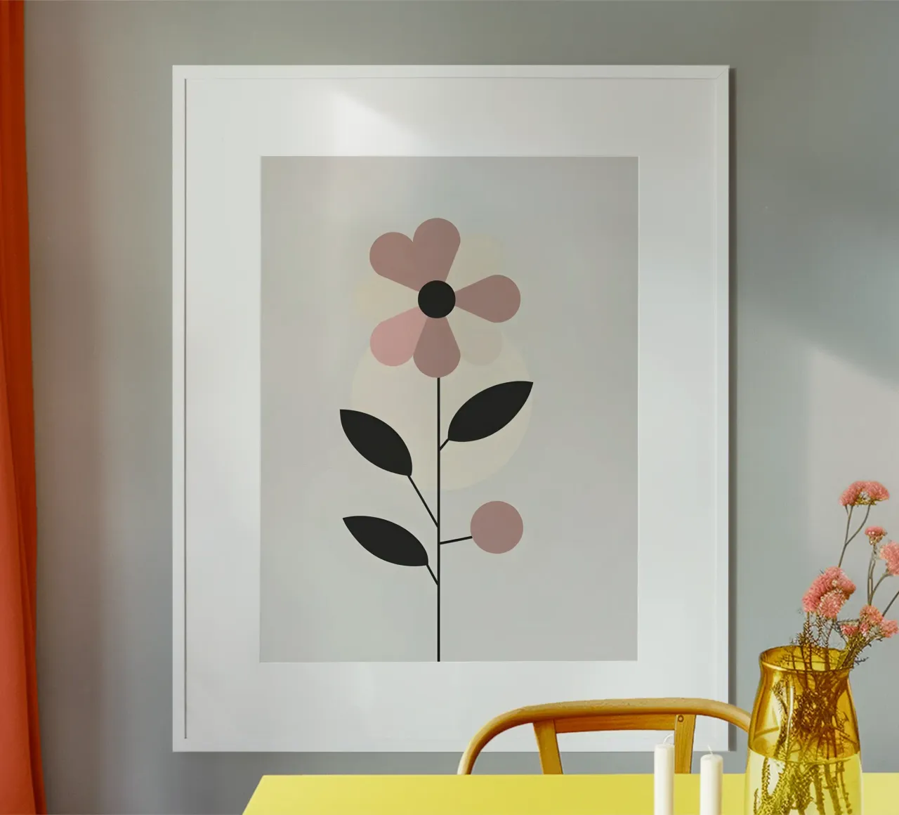 fiore e cerchio poster da botanical shop