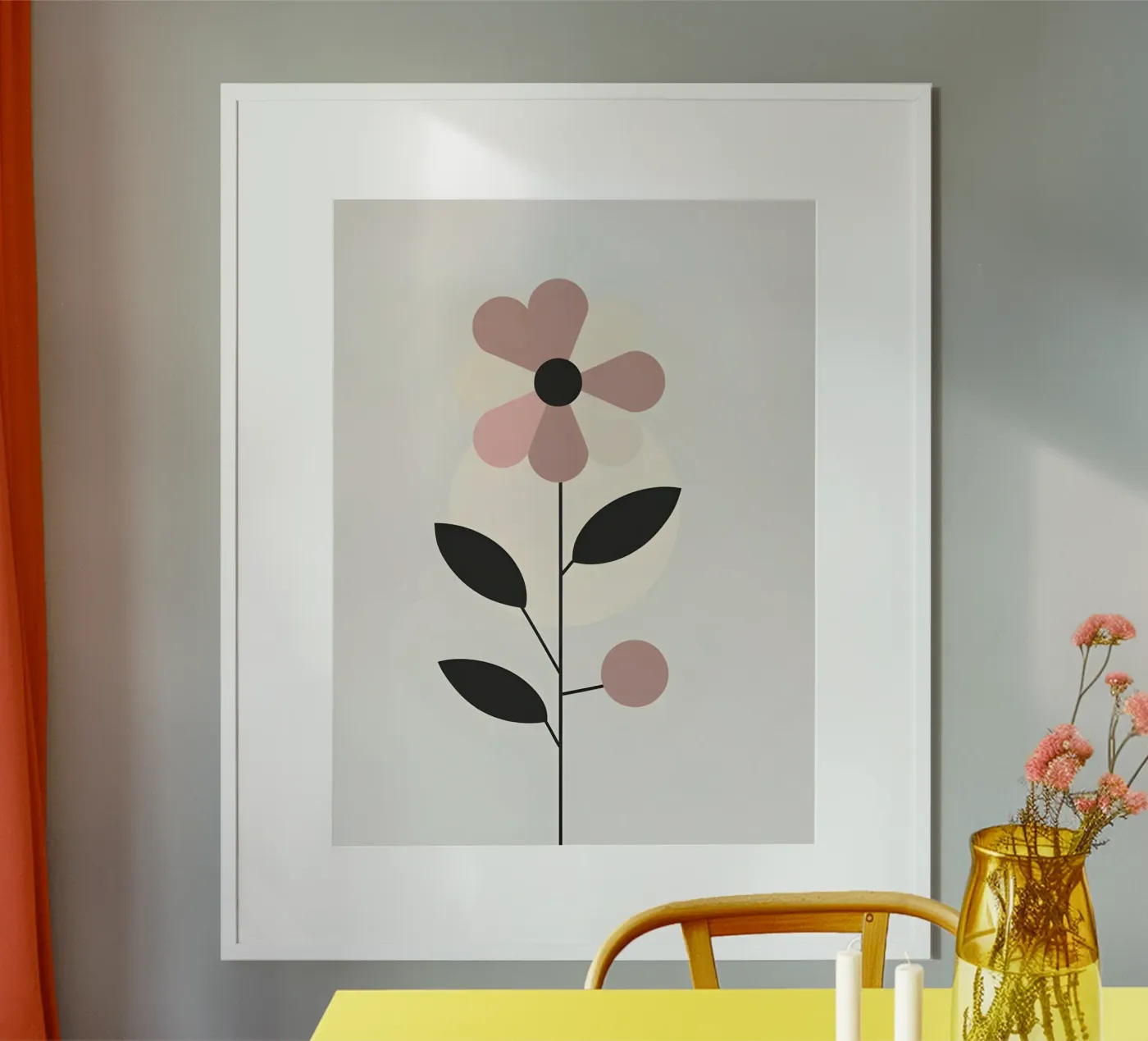 flower and circle poster da botanical shop