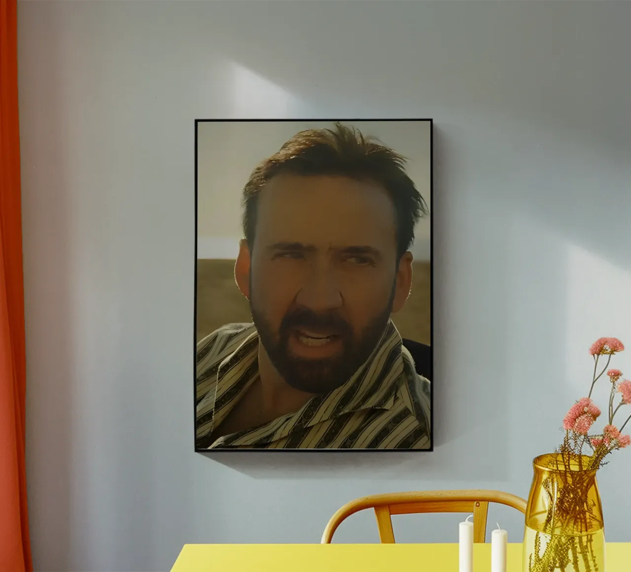 Nicolas meme plexiglass da Funny Frame Factory