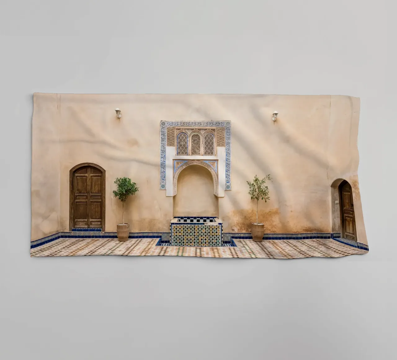 Moroccan architecture in pastel asciugamano da bagno da photolovers