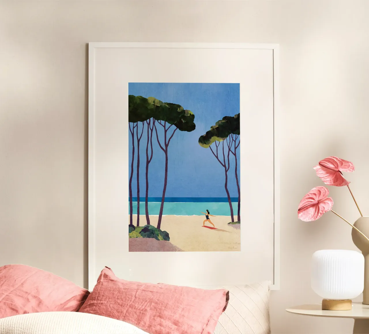 Respirare poster con telaio in legno da Henry Rivers