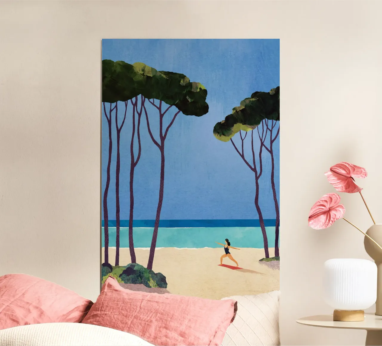 Respirare poster con telaio in legno da Henry Rivers