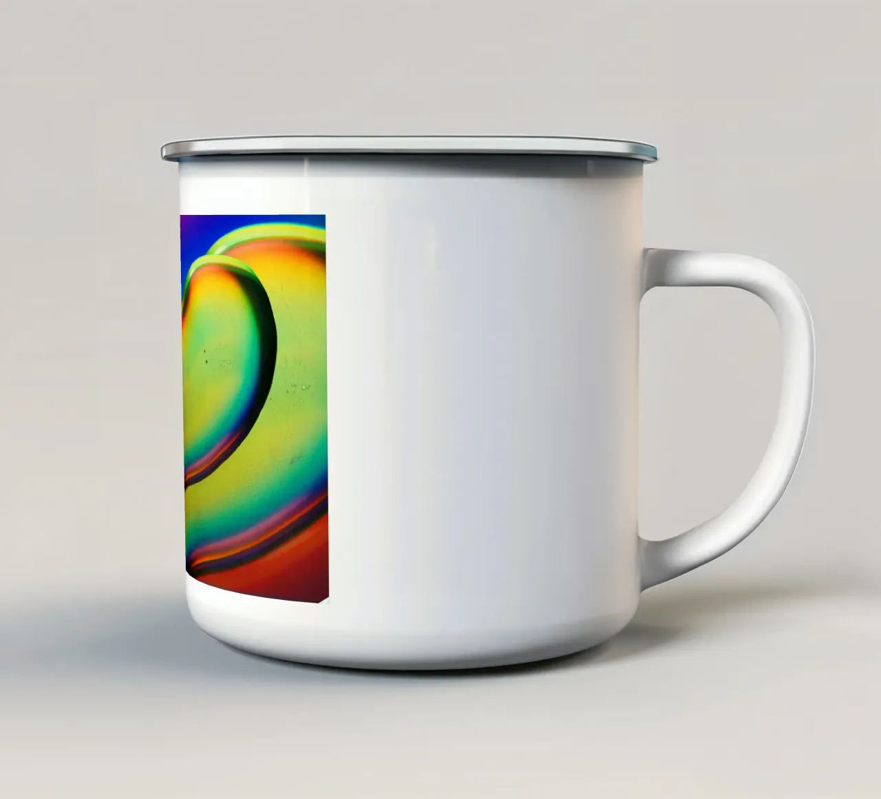 Gradient heart shape tazza in smalto da artshop